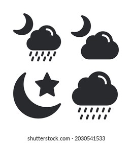 weather icons set. Perfect for website mobile app, app icons, presentation, illustration and any other projects.
