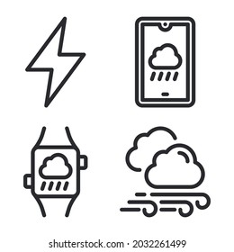weather icons set. Perfect for website mobile app, app icons, presentation, illustration and any other projects.