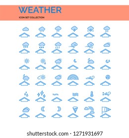 Weather Icons Set. UI Pixel Perfect Well-crafted Vector Thin Line Icons. The illustrations are a vector.