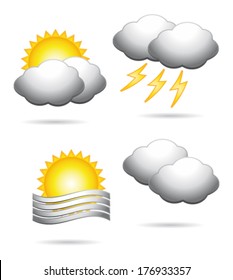 Weather icons. Set V. Vector signs.