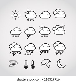 Weather icons set. Vector