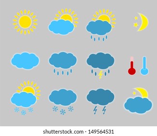 Weather icons - set. Vector