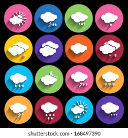 Weather icons set - vector.