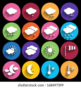 Weather icons set - vector.