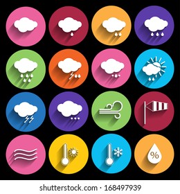 Weather icons set - vector.