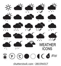 Weather icons set - vector