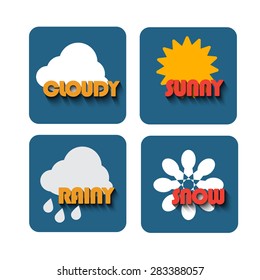 Weather icons set - vector