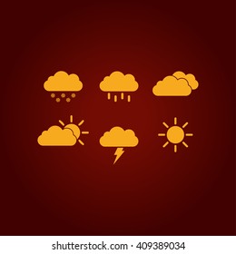Weather icons set vector
