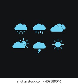 Weather icons set vector