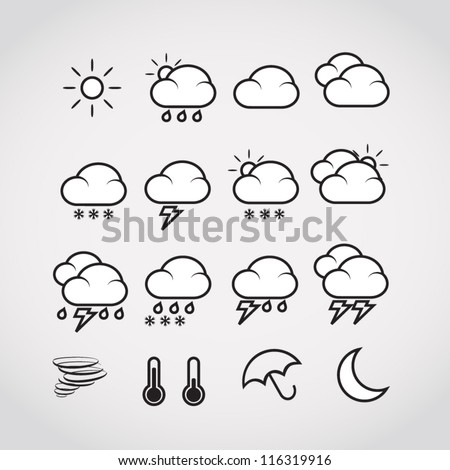 Weather icons set. Vector