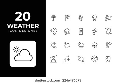 Weather Icons Set vector design