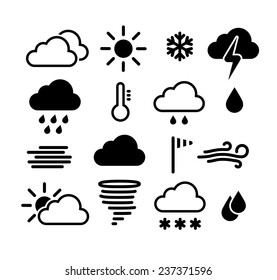 Weather icons set. Vector EPS 10.