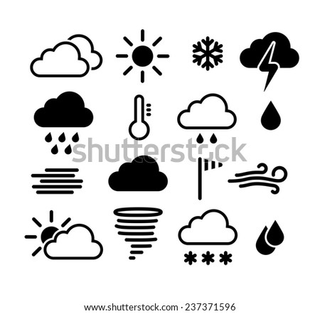 Weather icons set. Vector EPS 10.