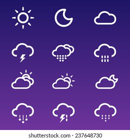 Weather Icons Set. Vector EPS10.