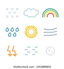Weather icons set - vector illustration