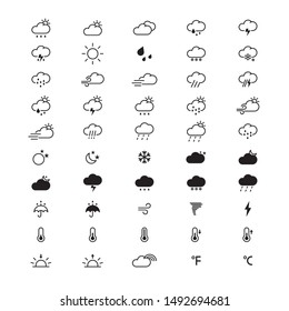 weather icons set vector illustration