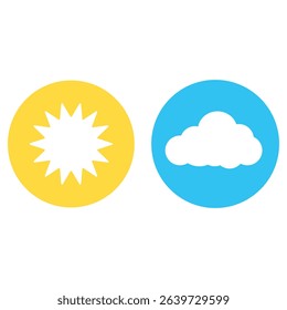 weather icons set, vector illustration