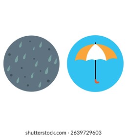 weather icons set, vector illustration