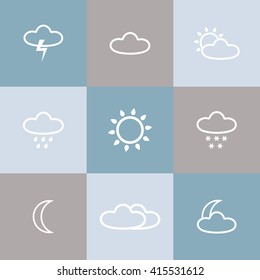 Weather icons set. Vector illustration EPS10.