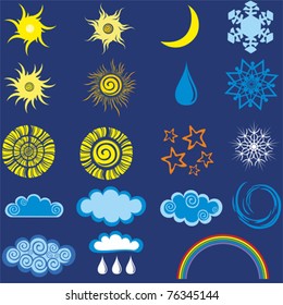 weather icons set. Vector illustration