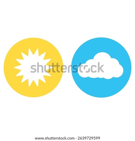 weather icons set, vector illustration