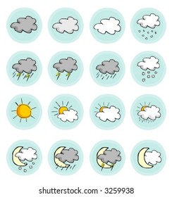 Weather icons set (Vector) - See my gallery for more great images and vectors!