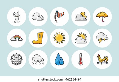 Weather icons set,eps10