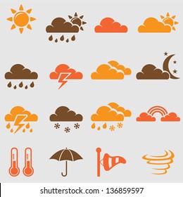 Weather icons set.Vector