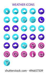 weather icons with shadow