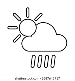 Iconos de Clima. Vector de línea simple