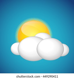 Weather Icons with Sun and Cloud EPS10
