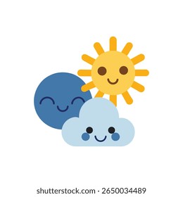 Ícones de tempo sol nuvem chuva trovoada arquivo