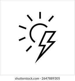 Ícones do tempo: sol, nuvens, chuva, raios, neve, lua, arco-íris, vento, temperatura em Celsius e Fahrenheit, trovoada, termômetros, dia e noite, nevoeiro, guarda-chuva.