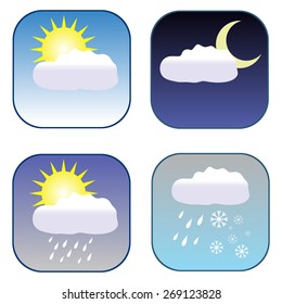 Weather icons, weather symbol, vector