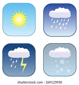 Weather icons, weather symbol, vector