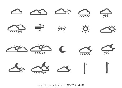 Weather icons , Vector