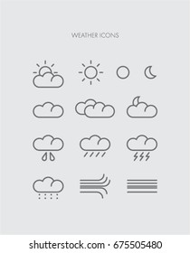 Weather icons. Vector