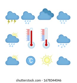 Iconos climáticos. Vector EPS 10