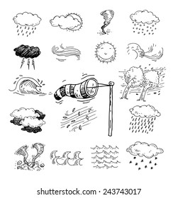 Weather Icons. vector illustration.