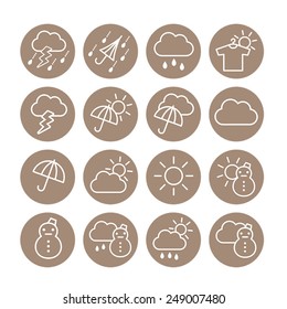 Weather icons / vector illustration