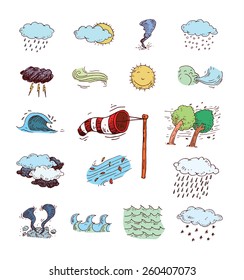 Weather Icons. vector illustration.