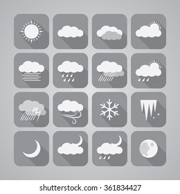 Weather Icons. Vector Illustration