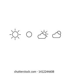 weather icons. vector linear icon set.