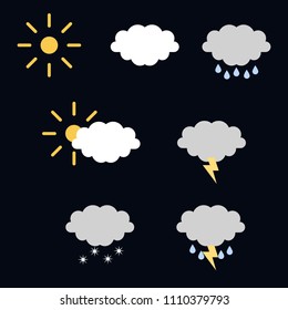 weather icons vector set