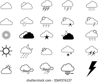 weather icons vector, weather icons set