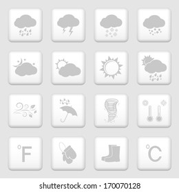 Weather icons, web buttons set