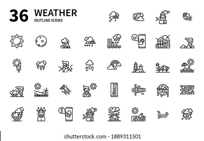 Weather icons for website, application, printing, document, poster design, etc.