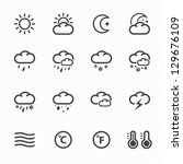 Weather Icons with White Background
