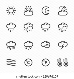 Weather Icons with White Background