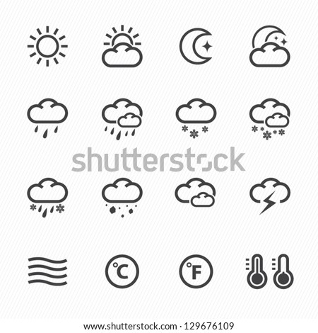 Weather Icons with White Background